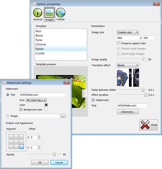 Templates window : Jquery Bootstrap Slideshow Maker
